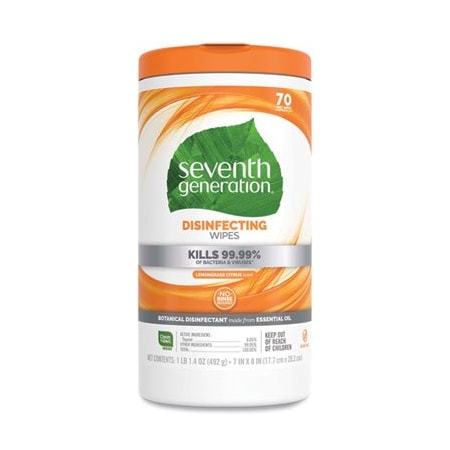 Seventh Generation SeventhGen, Botanical Disinfecting Wipes, 7 X 8, 70 Count, 6/carton, PK420 22813CT